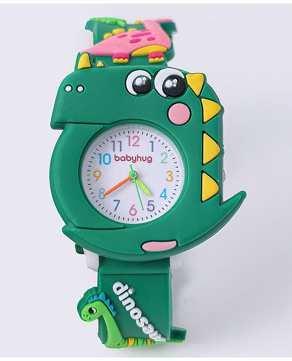 Babyhug Free Size Dino Analog Watch - Blue