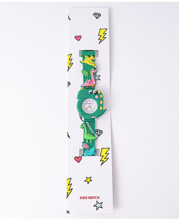 Babyhug Free Size Dino Analog Watch - Blue
