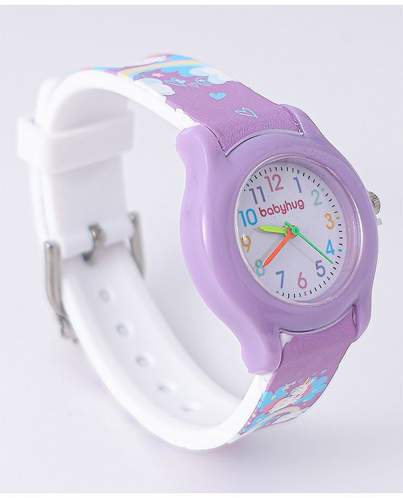 Babyhug Analog Watch with Unicorn Print - Blue