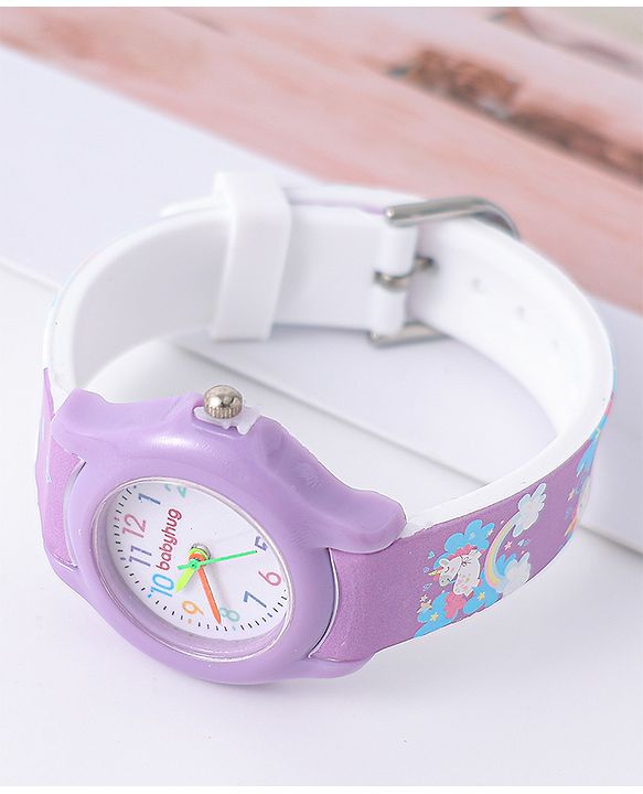 Babyhug Analog Watch with Unicorn Print - Blue