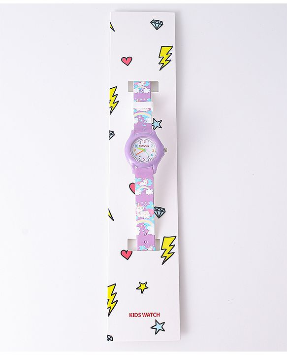 Babyhug Analog Watch with Unicorn Print - Blue