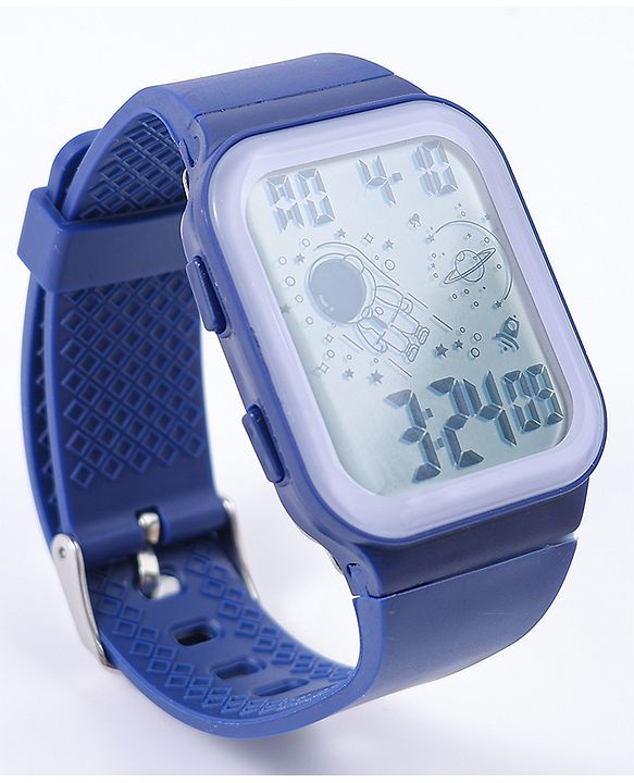 Pine Kids Solid Digital Watch Free Size - Navy Blue