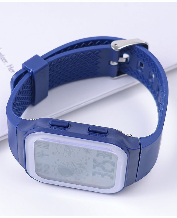 Pine Kids Solid Digital Watch Free Size - Navy Blue