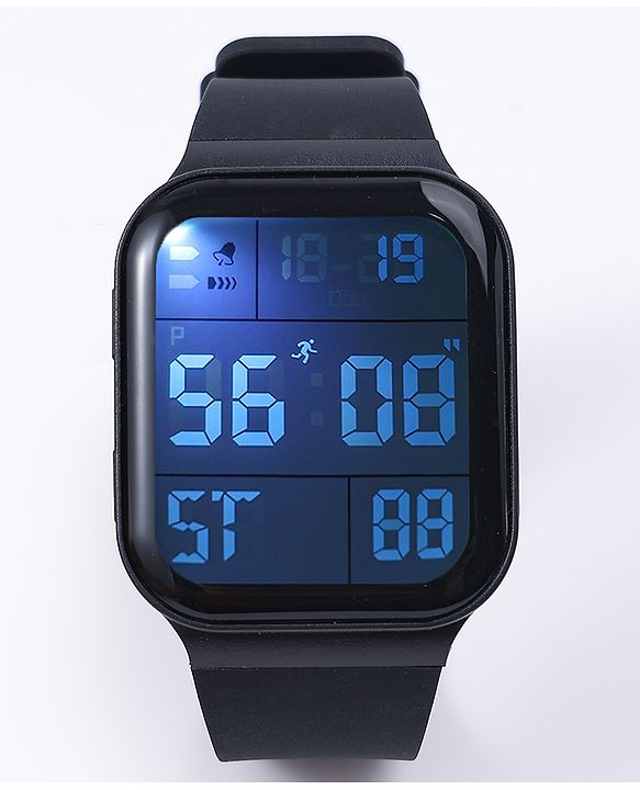 Pine Kids Solid Digital Watch Free Size - Black