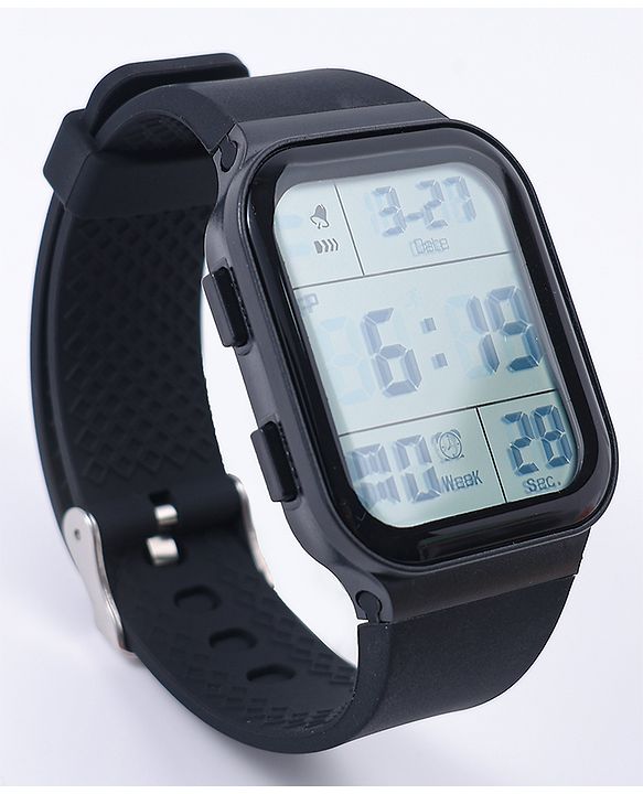 Pine Kids Solid Digital Watch Free Size - Black