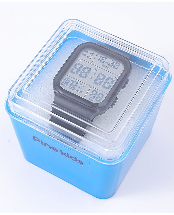 Pine Kids Solid Digital Watch Free Size - Black