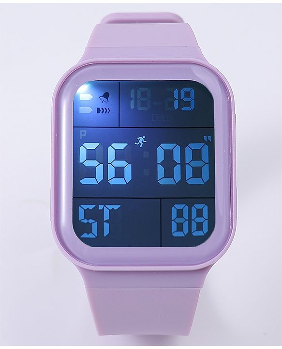 Pine Kids Solid Digital Watch Free Size - Purple