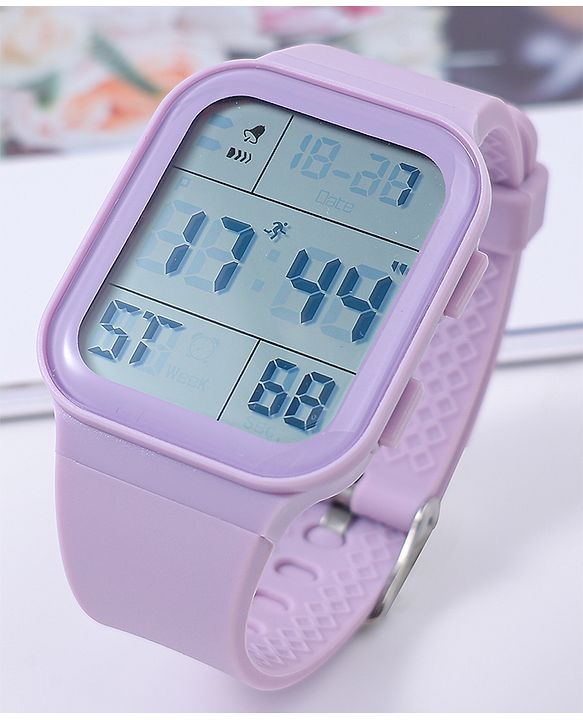 Pine Kids Solid Digital Watch Free Size - Purple