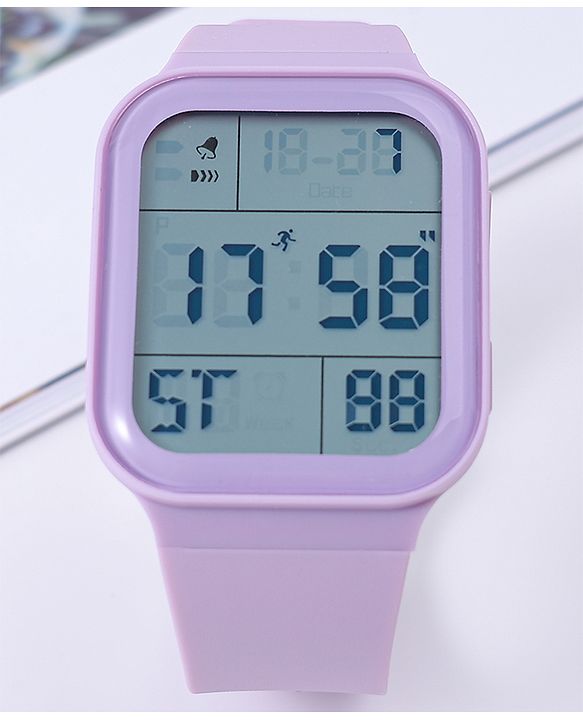 Pine Kids Solid Digital Watch Free Size - Purple
