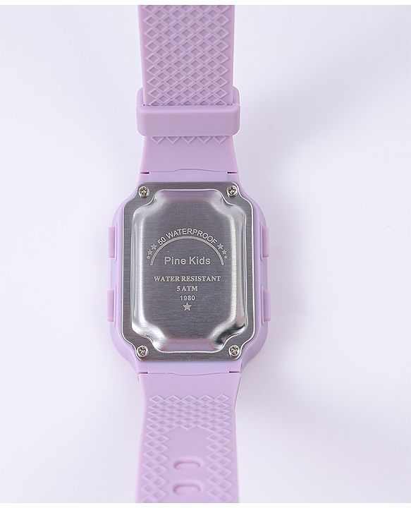 Pine Kids Solid Digital Watch Free Size - Purple