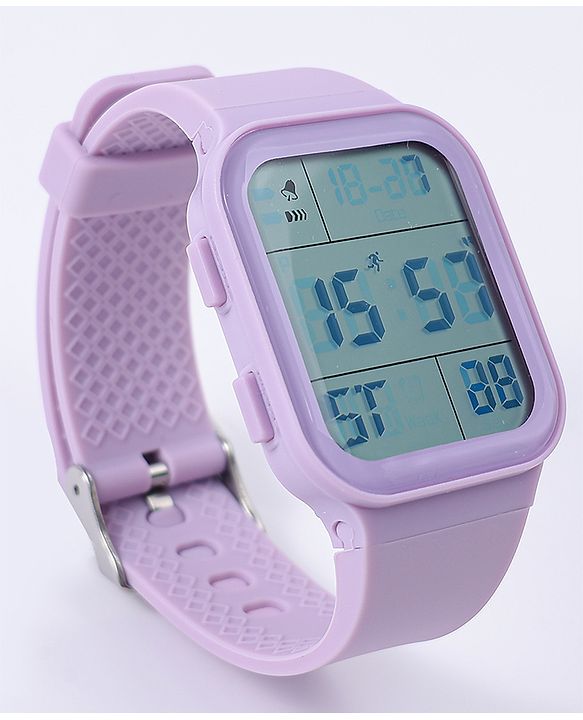 Pine Kids Solid Digital Watch Free Size - Purple
