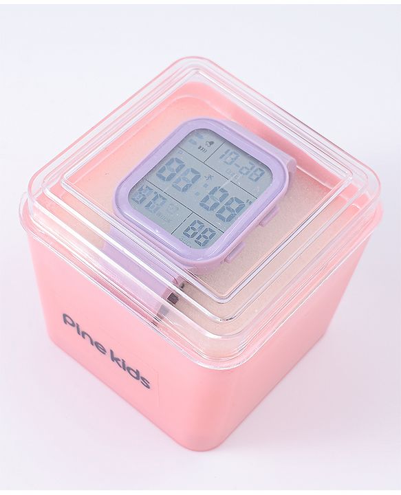 Pine Kids Solid Digital Watch Free Size - Purple