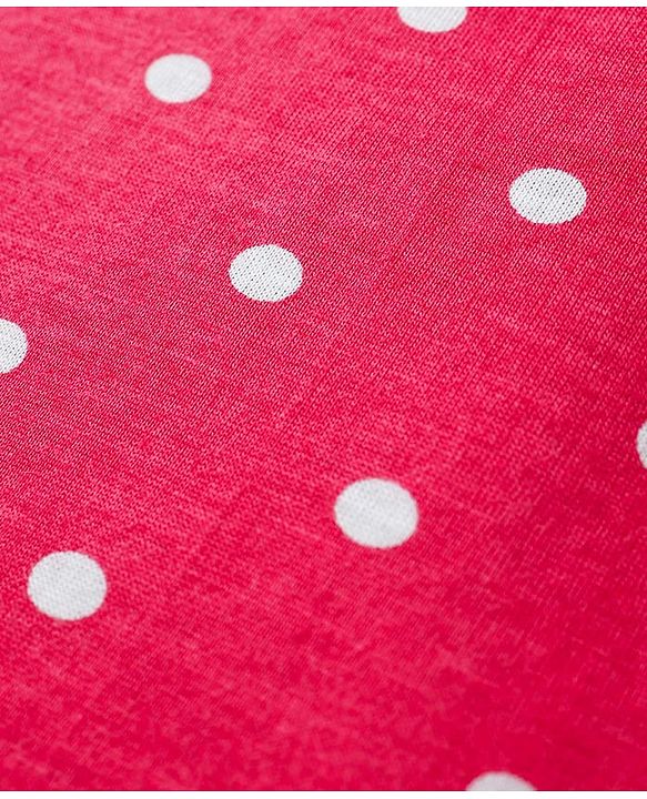 Babyhug 100% Cotton Single Jersey Knit Sleeveless Slips With Polka Dots & Tropical Theme Print Pack Of 3 - Pink White & Yellow