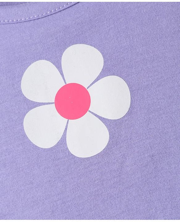 Babyhug 100% Cotton Single Jersey Knit Sleeveless Slips With Floral & Polka Dot Print Pack Of 3 - Pink White & Purple