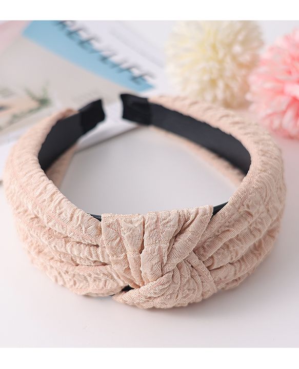 Pine Kids Hair Band Knot Detailing with Textured Design - Light Brown