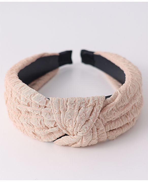 Pine Kids Hair Band Knot Detailing with Textured Design - Light Brown