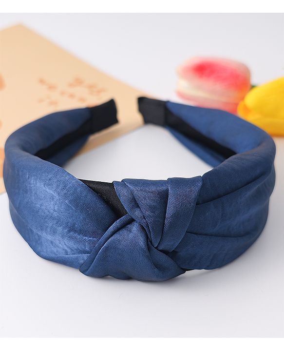 Pine Kids Free Size Hair Band with Knot Detailing - Navy Blue