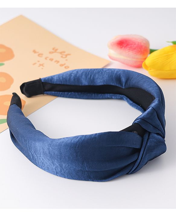 Pine Kids Free Size Hair Band with Knot Detailing - Navy Blue