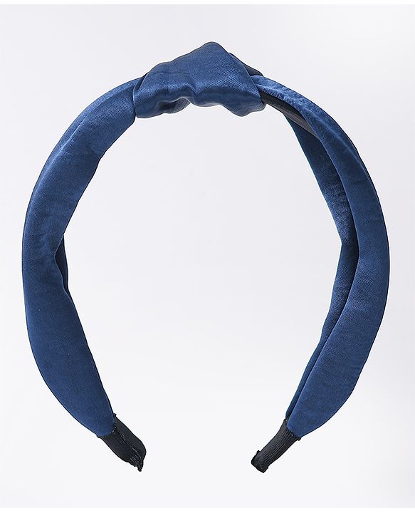 Pine Kids Free Size Hair Band with Knot Detailing - Navy Blue