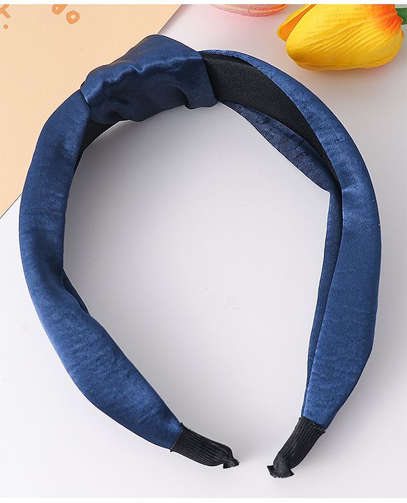 Pine Kids Free Size Hair Band with Knot Detailing - Navy Blue