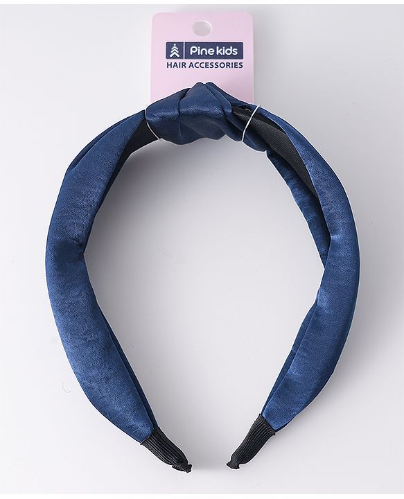 Pine Kids Free Size Hair Band with Knot Detailing - Navy Blue