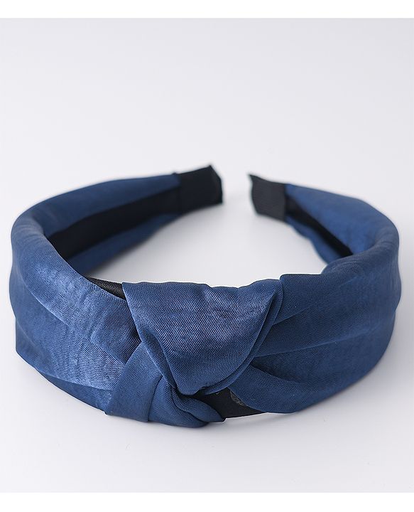 Pine Kids Free Size Hair Band with Knot Detailing - Navy Blue