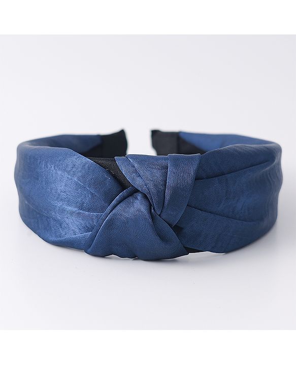 Pine Kids Free Size Hair Band with Knot Detailing - Navy Blue