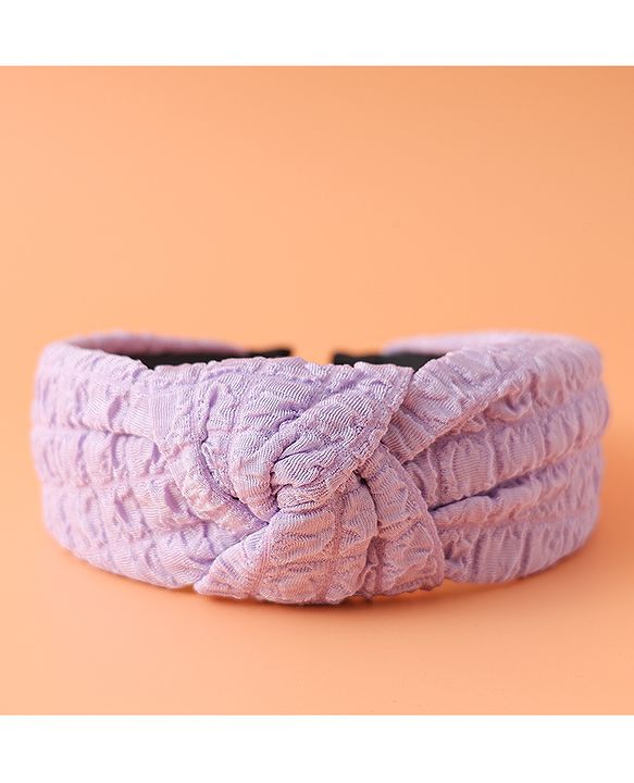 Pine Kids Hair Band Knot Detailing with Textured Design - Purple
