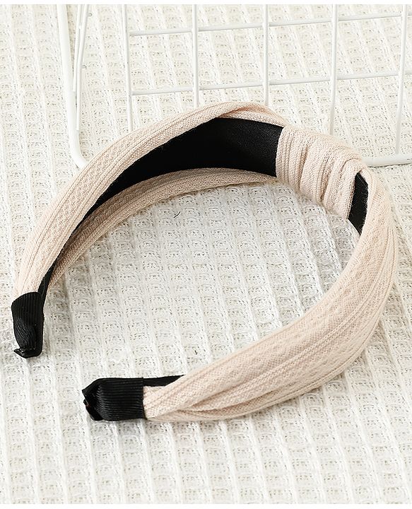 Pine Kids Hair Band Knot Detailing with Textured Design - Light Pink