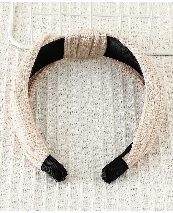 Pine Kids Hair Band Knot Detailing with Textured Design - Light Pink