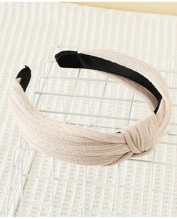 Pine Kids Hair Band Knot Detailing with Textured Design - Light Pink