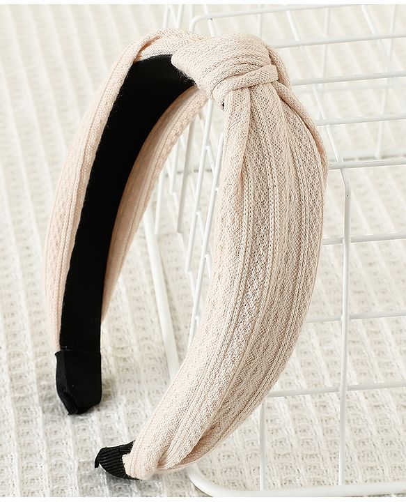 Pine Kids Hair Band Knot Detailing with Textured Design - Light Pink