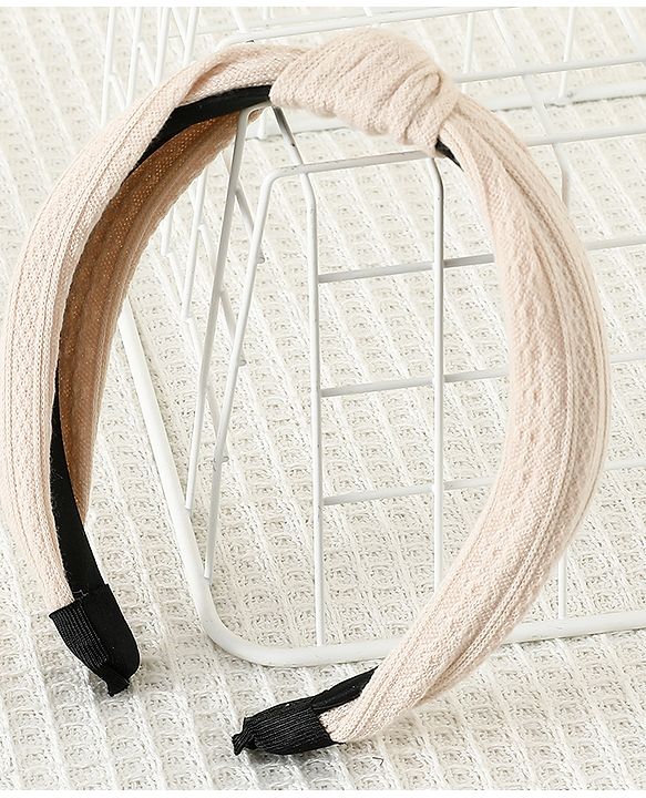 Pine Kids Hair Band Knot Detailing with Textured Design - Light Pink