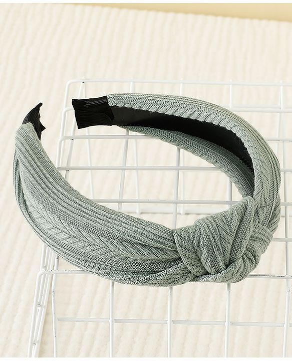 Pine Kids Free Size Hair Band with Knot Detailing - Olive Green