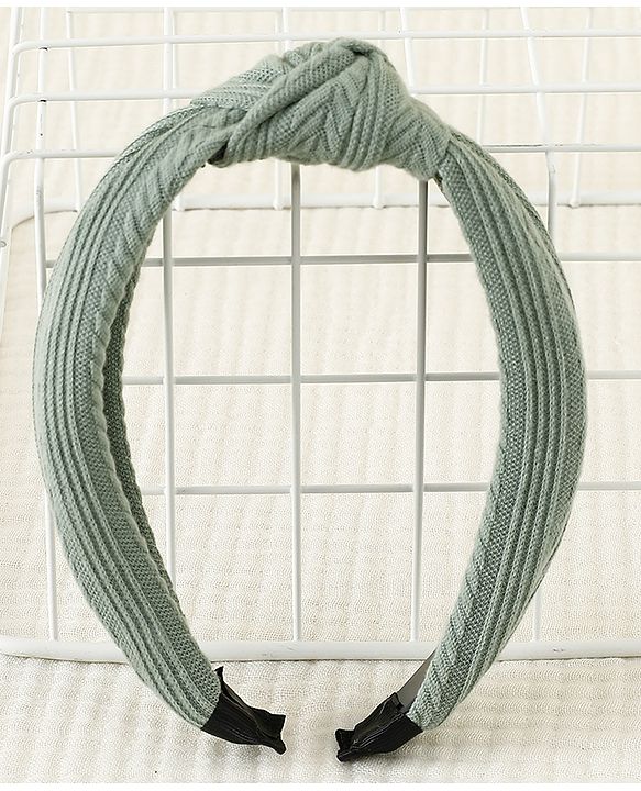 Pine Kids Free Size Hair Band with Knot Detailing - Olive Green