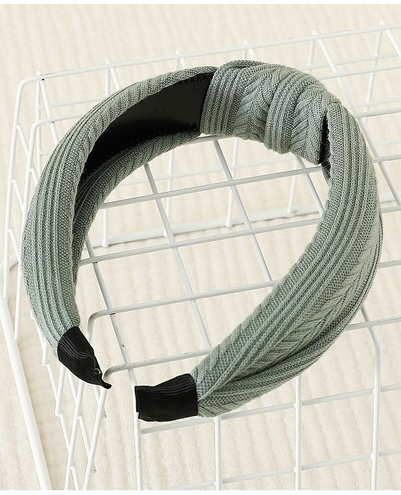 Pine Kids Free Size Hair Band with Knot Detailing - Olive Green