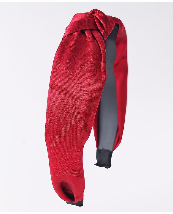 Pine Kids  Free Size Hair Band with Knot Detailing - Red