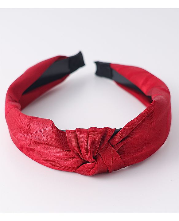 Pine Kids  Free Size Hair Band with Knot Detailing - Red