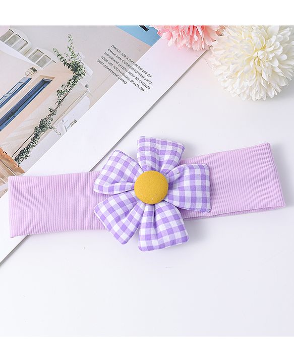 Babyhug Free Size Headband with Floral Applique -  Pink