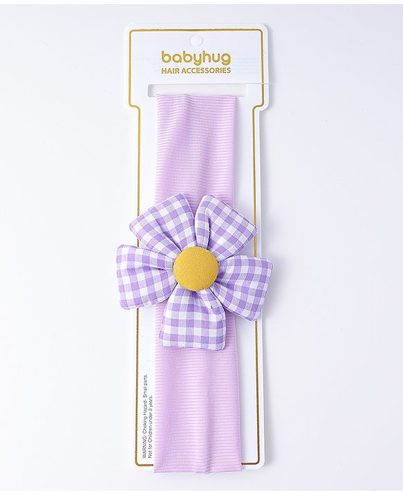 Babyhug Free Size Headband with Floral Applique -  Pink