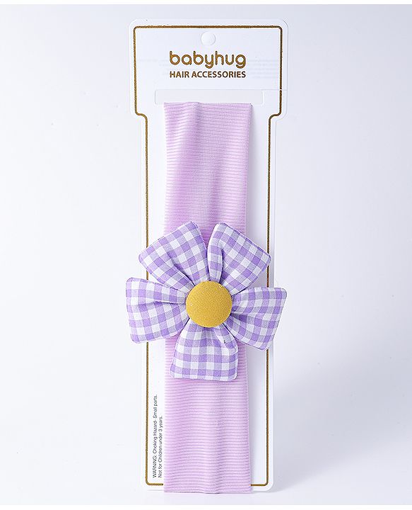 Babyhug Free Size Headband with Floral Applique -  Pink