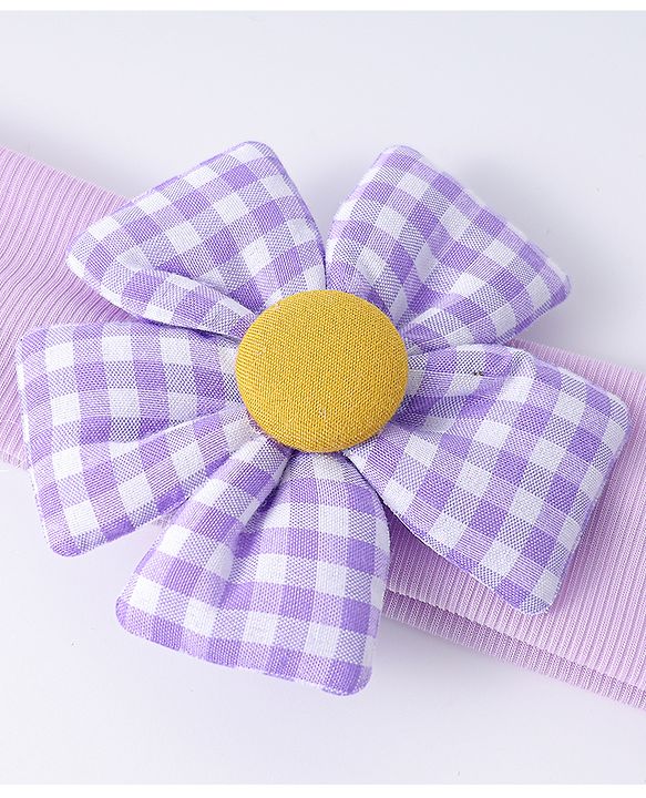 Babyhug Free Size Headband with Floral Applique -  Pink