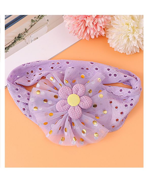 Babyhug Floral Applique Headband- Purple