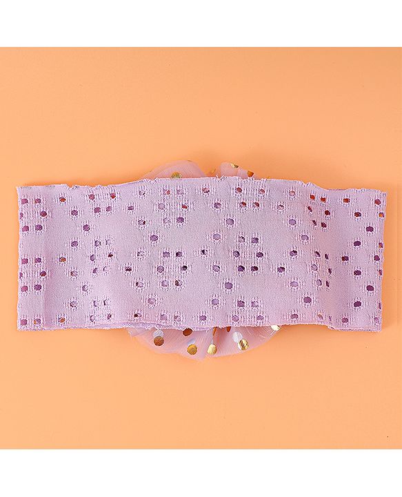 Babyhug Floral Applique Headband- Purple