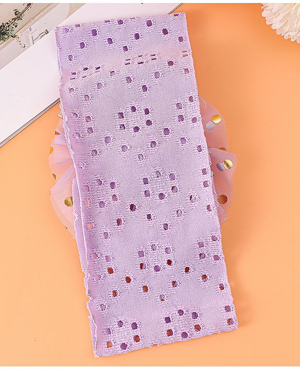 Babyhug Floral Applique Headband- Purple