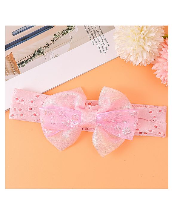 Babyhug Bow Applique Headband - Pink