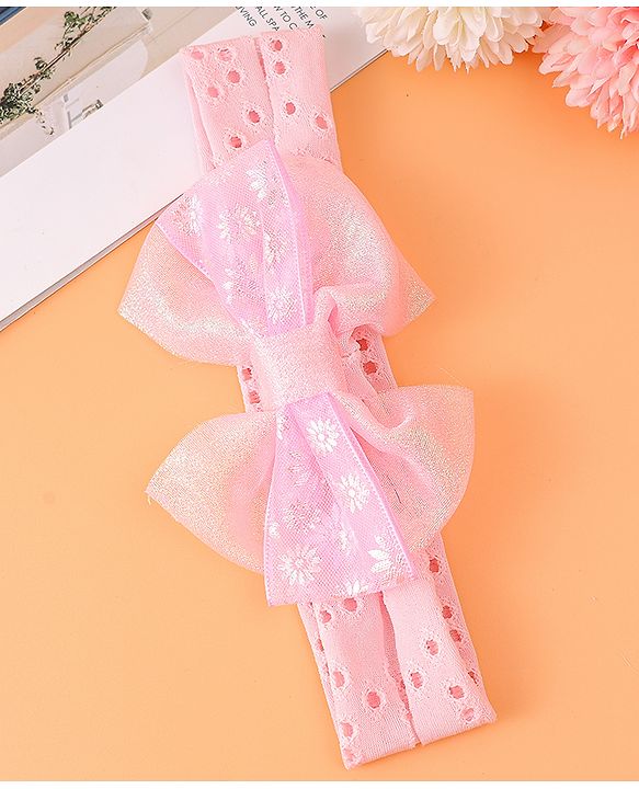 Babyhug Bow Applique Headband - Pink