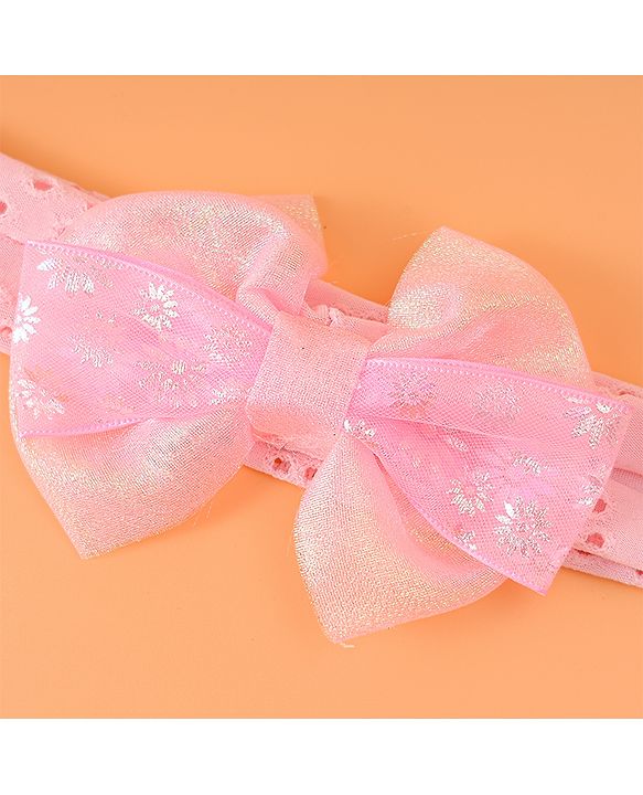 Babyhug Bow Applique Headband - Pink