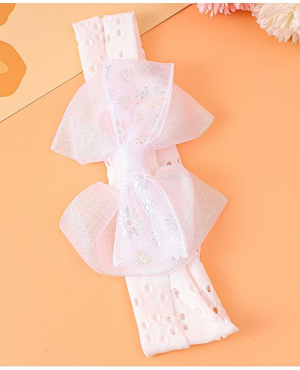 Babyhug Bow Applique Headband - Pink