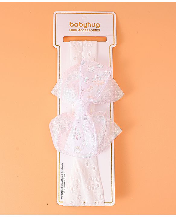 Babyhug Bow Applique Headband - Pink